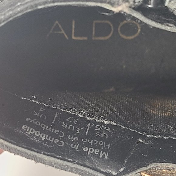 Aldo Suede leather black ankle boots 6.5 - Picture 3 of 5